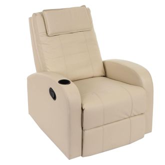 Hhg Hhg - Sill&oacute;n Tv Durham, Sill&oacute;n Tv Reclinable, Polipiel, Crema
