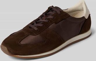Vagabond Low Top Sneaker aus Rindsleder-Textil-Mix Modell YASMIN in Dunkelbraun, Gr&ouml;&szlig;e 36