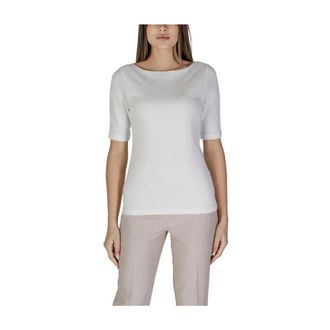 Street One Casual Boothals Top - Dames - T-shirts - Wit - M - Katoen - Tops