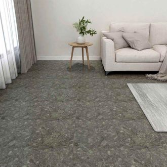 vidaXL vidaXL Tavole per Pavimenti 55 pcs Grigio 5,11 m&sup2; PVC