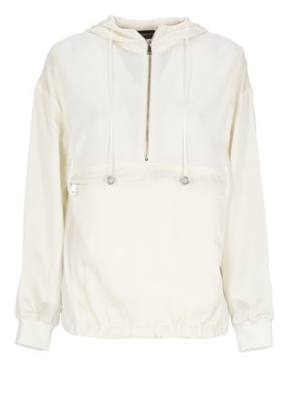 Fabiana Filippi Ivory Viscose-Blend Drawstring Hoodie