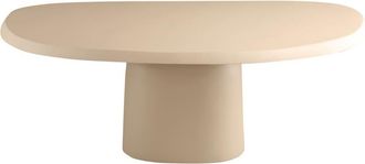 DRAWER Mesa baja de aluminio 89x59cm - Marfil blanco