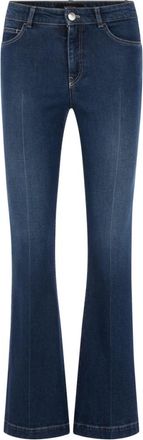 Marc Cain Frenda Jeans - Dames - Flared Jeans - Blauw - 2XL - Katoen - Jeans