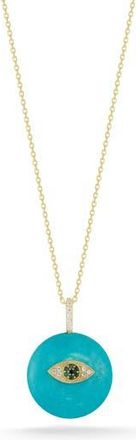 Sphera Milano Evil Eye Pendant Necklace in Gold at Nordstrom Rack