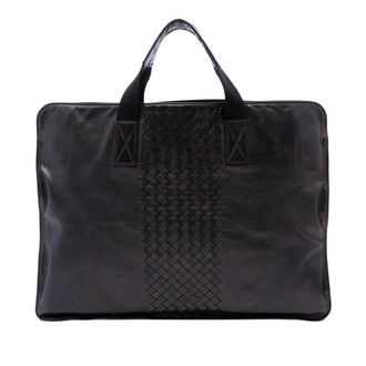 Bottega Veneta Pre-owned Bottega Veneta Intrecciato Trimmed Leather Soft Briefcase Unisex ELT0CJVG6MUMJMD2