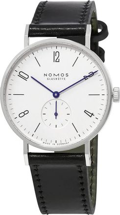 NOMOS Glash&uuml;tte Tangente 38 Galvanized White Silver-plated Dial Mens Watch 164