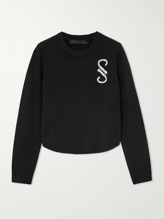 Proenza Schouler Pullover In Cashmere A Intarsio - Nero