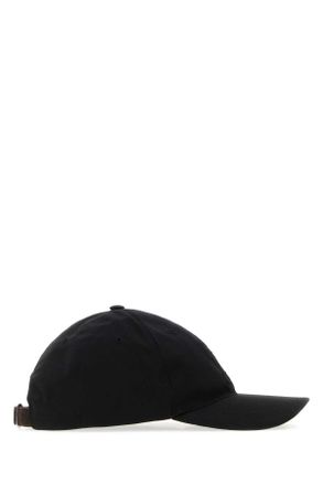 J.W.Anderson Mens Black Gabardine Baseball Cap Cappelli Hat