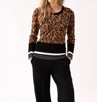 Marble Scotland Long Sleeve Sweater In Tabacco