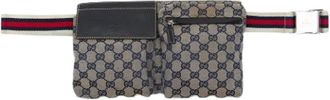 Gucci Pre-owned Canvas Belt Bag - Dames - Vintage Heuptassen - Beige - ONE Size - Leer - Vintage