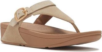 FitFlop Lulu Buckle Suede Toe-Post in Cappuccino at Nordstrom, Size 11