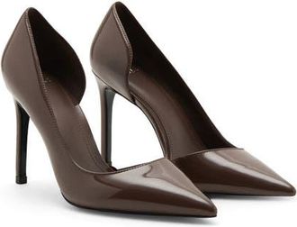 Mango Audrey Half dOrsay Pump in Chocolate at Nordstrom, Size 10Us