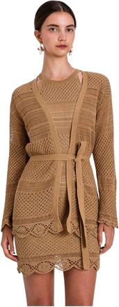 Twinset Knitted Kleedjes - Dames - Kleedjes - Bruin - S - Kleedjes