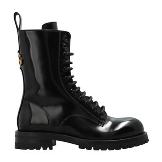 Dolce & Gabbana Botines de piel - Shoes - Mujer - Negro - 37 1/2 EU