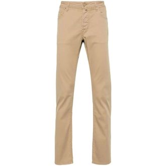 Jacob Cohen Chinos, male, Beige, Size: W32 Bard Slim-Cut Trousers