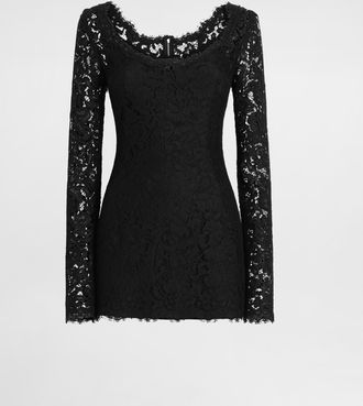 Dolce & Gabbana Cordonetto Lace Dress - Woman Dresses Black 36