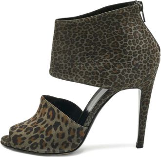 Pierre Hardy Sandali leopardati in pelle scamosciata - Grigio