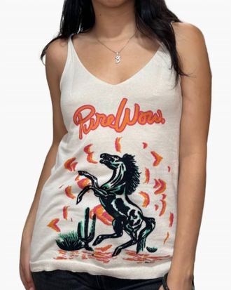 Me369 Leo Tank Top In Horse