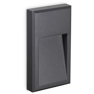 Ideal Lux Aplique Led Exterior Empotrado Antracita Ip65, 3000k