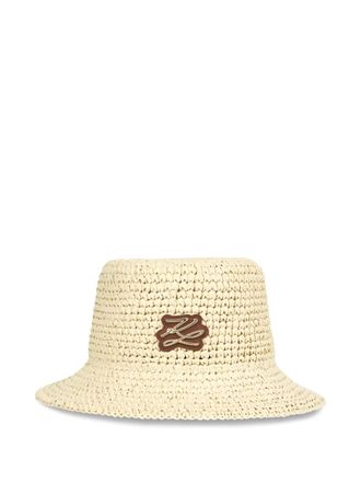 Karl Lagerfeld crochet-knit bucket hat - women - Paper - One Size - Neutrals