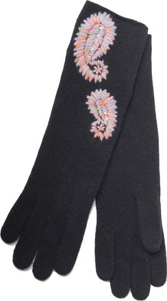 Portolano Cashmere embroidered gloves