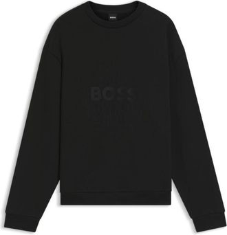 BOSS Logo-artwork T-shirt in cotton terry
