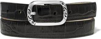 Brighton Womens Mingle Reversible Belt In Black / Ivory