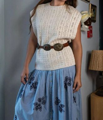 Alix of Bohemia Leif Prairie Tunic Top In Cream