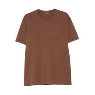 Tom Ford Heren, Tops, Bruin, Maat: S Katoen
