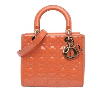Dior Pre-owned Lady Dior - Dames - Pre-owned - Oranje - Maat: ONE Size Zijde