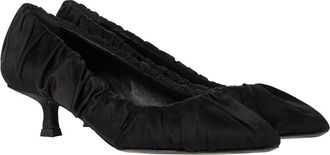 Khaite Khaite Womens Silk Palmero Ruched Kitten-Heel Pump (Authentic Pre-Loved)