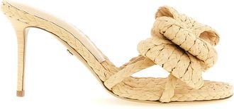 Mach & Mach Beige Raffia Stiletto Heel Womens Sandals