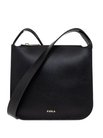 Furla small Ava logo-detail shoulder bag - women - Calf Leather - One Size - Black
