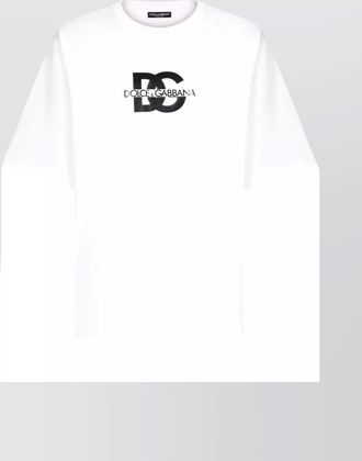Dolce & Gabbana logo print cotton crewneck t-shirt