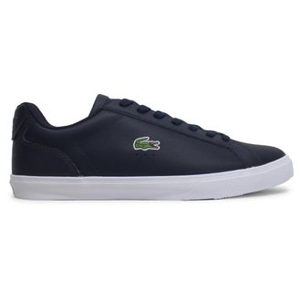 Lacoste Lerond Pro BL Leather Synthetic Mens Comfort Trainers - Navy White - Size:UK 11