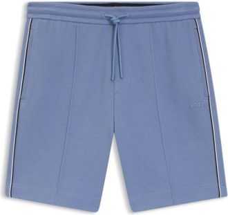BOSS Piped-trim shorts in a cotton blend