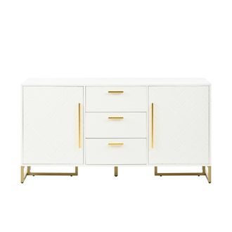 Urban Meuble Elegante aparador blanco con 2 puertas y 3 cajones