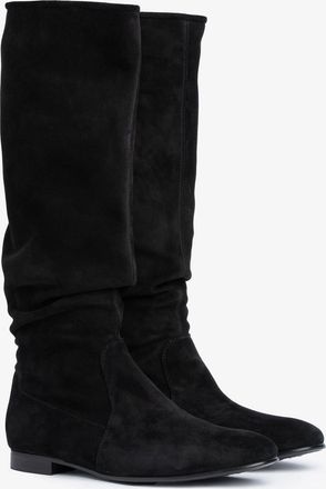 Pedro Garcia Black suede flat boot| Gintare | Fall winter 25 | PEDRO GARCIA