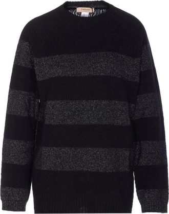Twinset Trui met ronde hals - Dames - Ronde hals truien - Zwart - XS - Truien & Vesten
