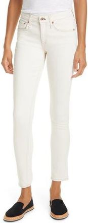 Rag & Bone Cate Mid Rise Ankle Skinny Jeans in Ecru at Nordstrom Rack, Size 23