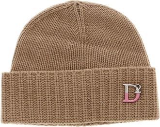 Dsquared2 Brown Logo Beanie Cap