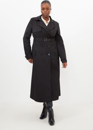 Karen Millen Plus Size Tailored Classic Belted Trench Coat