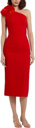 Mac Duggal One Shoulder Midi Dress