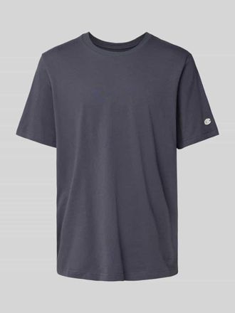 Champion T-Shirt mit Label-Stitching in Anthrazit, Gr&ouml;&szlig;e XXL