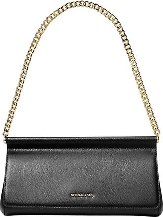 Michael Kors Retro Charm Hammered Leather Clutch - Dames - Schoudertassen - Zwart - ONE Size - Leer - Tassen