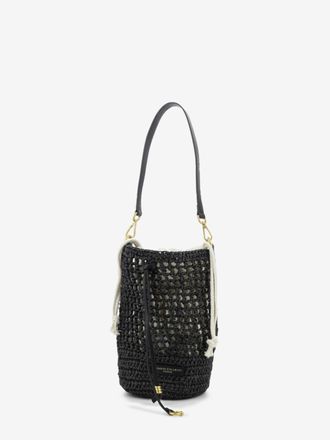 Gianni Chiarini Borsa secchiello Nefeli in paglia nera