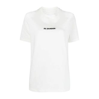Jil Sander T-Shirts, female, White, M, Logo T-Shirt