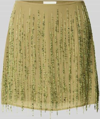 Topshop Minirock mit Perlen Modell RHEA in Hellgruen, Gr&ouml;&szlig;e 34