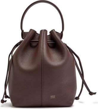 Mansur Gavriel Flores Grained Leather Bucket bag - Chocolate - One Size