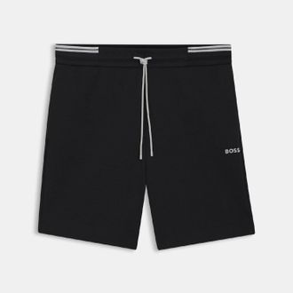 HUGO BOSS Mens Boss Zone Stripe Detail Shorts in Black